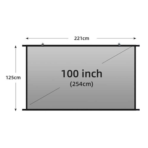 MIXITO-Écran de budgétaire mural anti-lumière,portable,haute définition,pliable,rapport 16:9,extérieur,bureau,divertissement à domicile - Type 100 inch