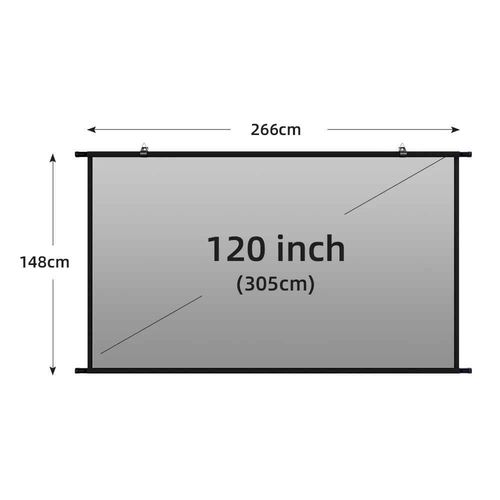 MIXITO-Écran de budgétaire mural gris anti-lumière,portable et pliable,pour la maison,le bureau et l'extérieur,60 "/84"/100 "/120" - Type 120 inch