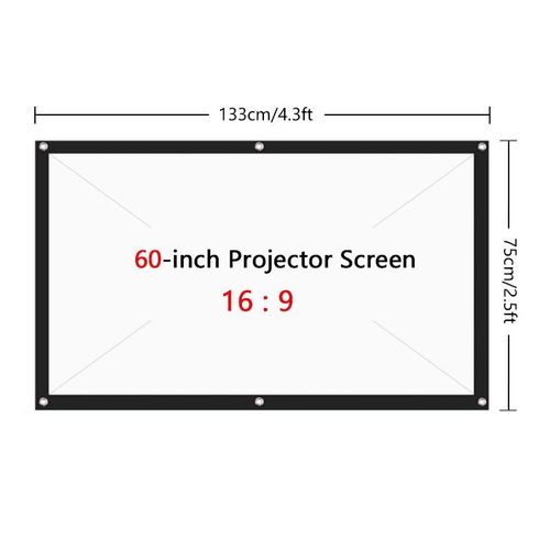Écran de budgétaire portable,rideau simple,anti-lumière,toile pour budgétaire,maison,extérieur,bureau,60 pouces,72 pouces,84 pouces,120/150 pouces - Type Style A #B
