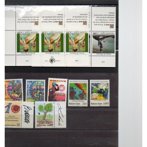 Nations Unies Timbres De L'Année 1989