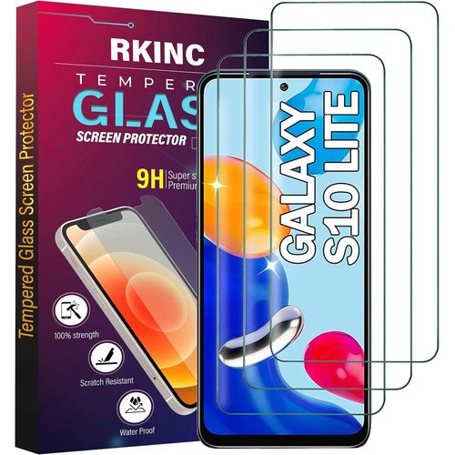 Kal-Verre Trempé [Lot De 3] Pour Samsung Galaxy S10 Lite, Film Protection Écran, Dureté 9h 0,33 Mm Hd Glass [Garantie À Vie][Sans Bulles D'air][Résistant Aux Rayures]