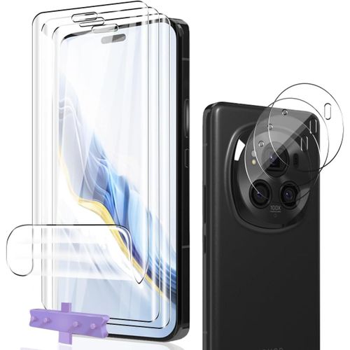 Kal-Protection Décran Pour Honor Magic 6 Pro Film Flexible Tpu 3 Pièces + Caméra Arrière Protecteur 3 Pièces,Sans Bulles,Facile À Installer Pour Honor Magic 6 Pro Verre Trempé