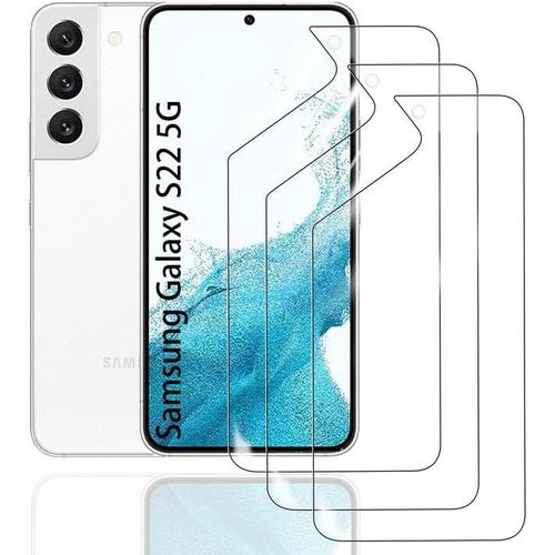 Kal-Film De Protection D'écran Hydrogel Pour Samsung Galaxy S22 5g, 3 Pièces Tpu Souple Transparent Hd Anti-Bulles Anti-Rayures Anti-Traces De Doigts Auto-Réparatrice