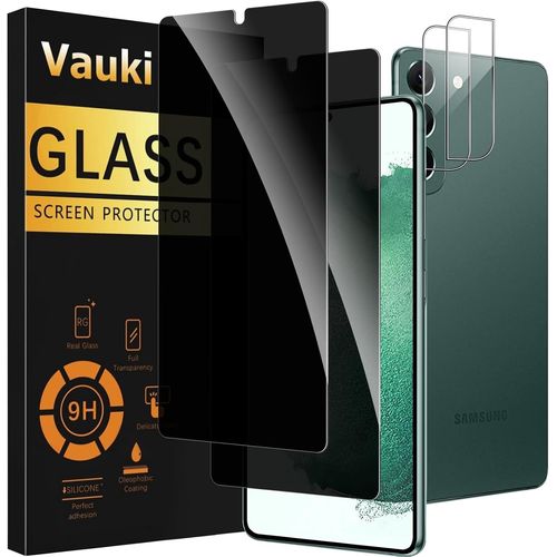 Kal-Verre Trempé Anti Espion Pour Samsung Galaxy S22 Plus 5g Avec Caméra Arrière Protecteur [2+2 Pièces],Anti-Espion Film Protection D'écran,Dureté 9h Privacy Anti-Spy Vitre,Anti-Rayures,Sans Bulles