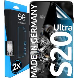 Kal-2x Se® Film De Protection 3d Transparent Pour Samsung Galaxy S20 Ultra, Auto-Réparateur, Compatible Empreinte & Faceid, Installation Sans Bulles, Résistant Aux Chocs Et Rayures, Fabriqué En Allem