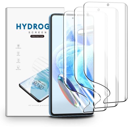 Kal-Film Hydrogel Pour Xiaomi Redmi Note 12 Pro, 3 Pièces Tpu Film Protection Écran Hd Clair Doux Transparent Film De Protection D'écran