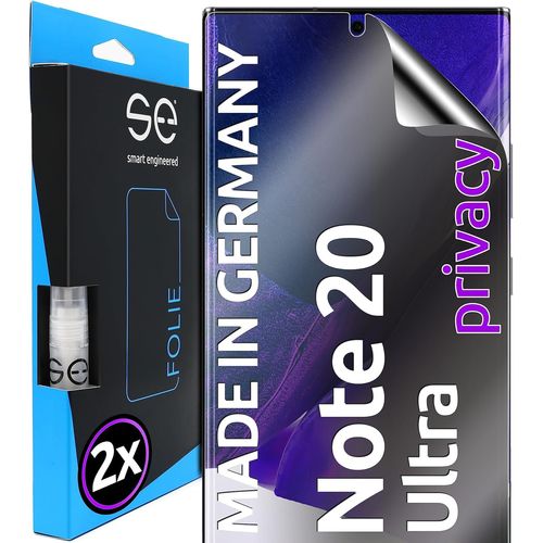 Kal-2x Se® Film De Protection 3d Privacy Pour Samsung Galaxy Note 20 Ultra 5g, Auto-Réparateur, Compatible Empreinte & Faceid, Installation Sans Bulles,Résistant Aux Chocs Et Rayures,Fabriqué En Alle