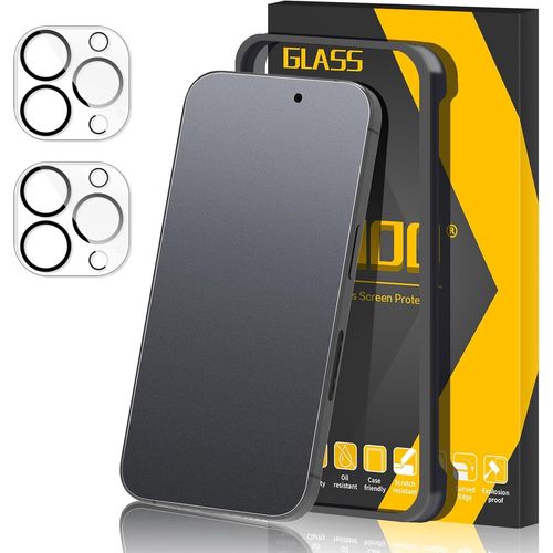 Kal-Verre Trempé Mat Pour Iphone 5 Pro Max [2+2 Pièces ] Protection D'écran Antireflet Et Protection Objectif Caméra Anti-Empreintes Digitales Sans Bulles Ultra Résistant Dureté 9h Glass