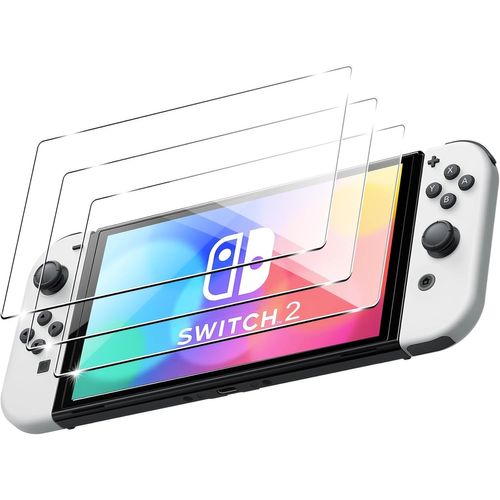 Kal-3 Pièces Film De Protection Pour Nintendo Switch 2 2025 Verre Trempé Résistant Aux Rayures Sans Bulles Dureté 9h Hd Film De Protection D'écran