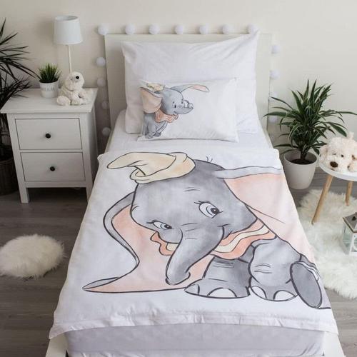 Disney - Parure De Lit Bébé En Coton "Dumbo" - 100 X 135 Cm