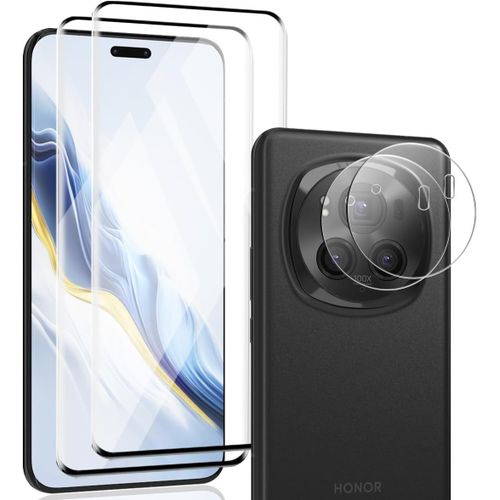 Kal-2+2 Pièces Verre Trempé Pour Honor Magic 6 Pro Honor Magic 6 Pro Protection D'écran Et Caméra Arrière Protecteur. Anti-Rayures 9h Vitre Hd Protège Écran Pour Honor Magic 6 Pro