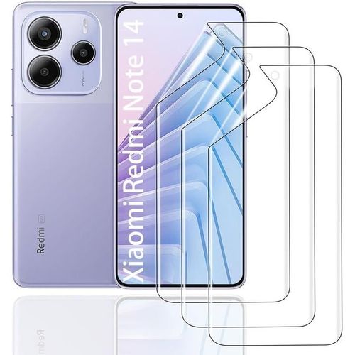 Kal-Film De Protection D'écran Hydrogel Pour Xiaomi Redmi Note 4 3 Pièces Tpu Souple Transparent Hd Anti-Bulles Anti-Rayures Anti-Traces De Doigts Auto-Réparatrice