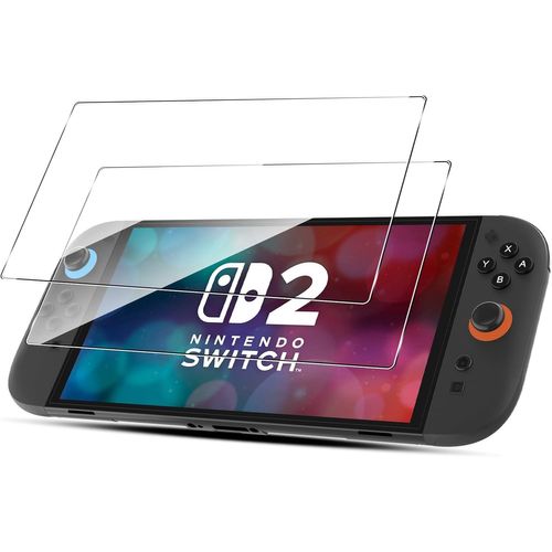Kal-Verre Trempé Pour Nintendo Switch 2 2025 2 Pièces Film Protection Écrandureté 9h Glass Hd Transparent Anti-Rayures