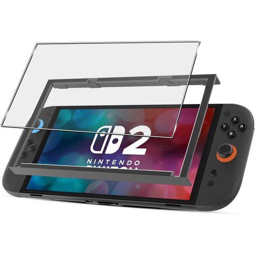 Kal-Verre Trempé Mat Pour Nintendo Switch 2 Model 2025 Accessoires Switch2 Mit Installation Automatique 2 Pièces Anti-Traces Matt Protection Écran 9h Dureté Anti-Reflet Film Vitre Protecteur