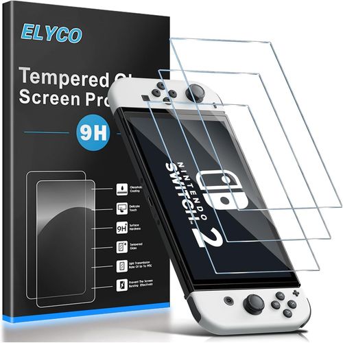 Kal-Compatible Avec Nintendo Switch 2 Verre Trempé, 3 Pièces Protection Écran, 9h Dureté Sans Bulles Anti-Huile/Anti-Rayures/Anti-Empreinte Hd Film Protection Décran Para Switch 2 Accesorios