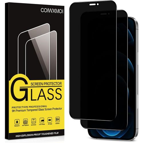 Kal-Verre Trempé Pour Apple Iphone 12 Pro Max Anti Espion Vitre Protection Ecran Anti-Espion Film Protecteur Écran Dureté 9h Anti-Rayures Haute Définition Sans Bulles Anti-Spy Confidentialité