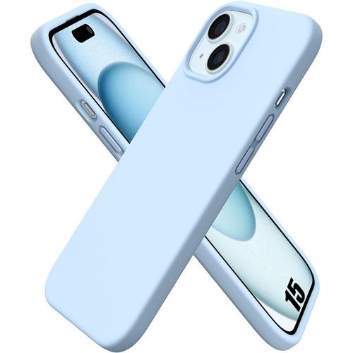 Coque Pour Iphone 15 Protection Ultra Slim Antichoc Anti-Rayures Bleu Ciel - Booling