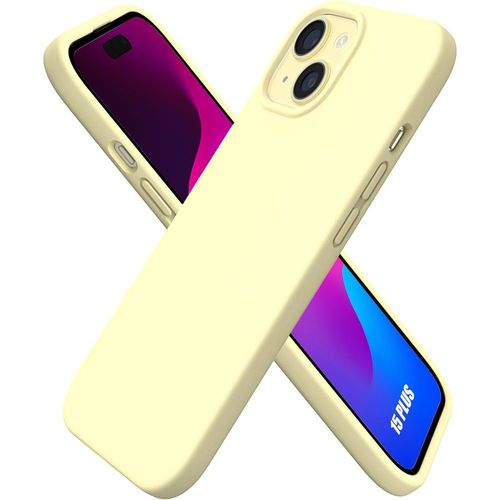 Coque Pour Iphone 15 Plus, Protection Silicone Jaune Fine Léger Efficace Antichoc - Booling