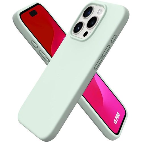 Coque Pour Iphone 15 Pro - Protection Silicone Liquide Ultra Slim Vert - Booling