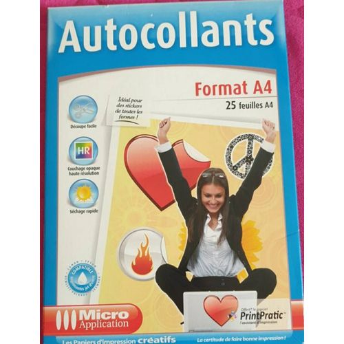 Papier autocollant A4 à imprimer