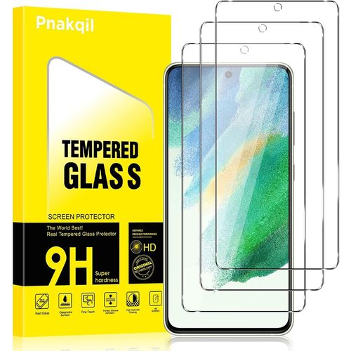 Kal-3 Pièces Verre Trempé Pour Samsung Galaxy S21 Fe 5g 6.4 Pouces, 3 Pièces Film Vitre Protection Écran 9h Dureté Anti-Rayures Sans Bulles Facile À Installer, 0,33mm Hd Ultra Transparent