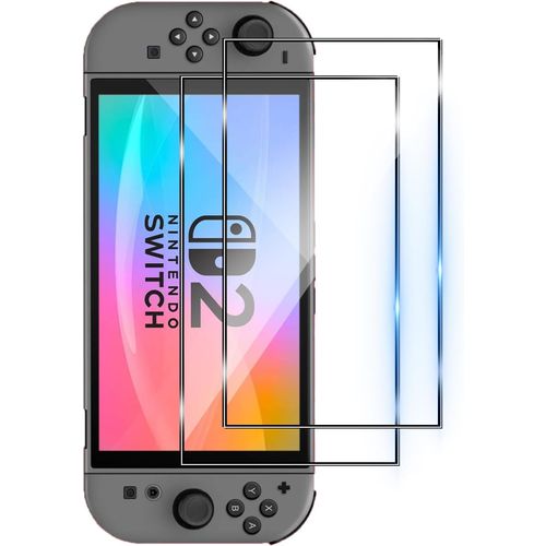 Kal-Verre Trempé Pour Nintendo Switch 2 2025, 2 Pièces Film Protection Écran, Sans Bulles, Double Protection, Film Protection Écran - Anti Rayures, Hd Ultra Transparent Dureté, 9h Glass