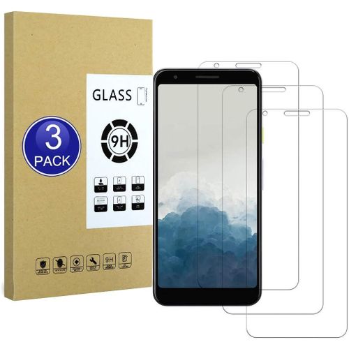 Kal-[3 Pièces Compatible Avec Le Protecteur D'écran Google Pixel 3a,Film De Protection 2.5d[Dureté 9h,Installation Facile,Incassable] Qualité Supérieure Film En Verre Trempé
