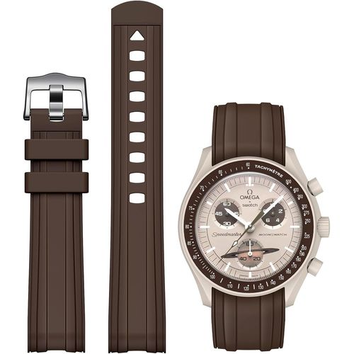 Kal-Bracelet De Rechange En Caoutchouc Souple Pour Montre Omega X Swatch Moonswatch Speedmaster - 20 Mm