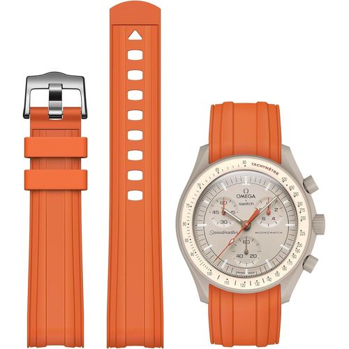 Kal-Bracelet De Rechange En Caoutchouc Souple Pour Montre Omega X Swatch Moonswatch Speedmaster - 20 Mm