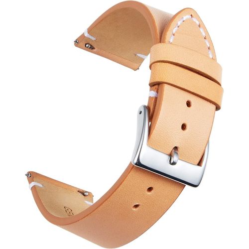 Kal-Bracelets De Montres En Cuir Véritable Remplacement Bracelet Montre À Dégagement Rapide Pour Hommes Femmes 12mm 14mm 16mm 18mm 20mm 22mm 24mm Noir/Marron/Marron Clair/Orange