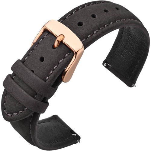 Kal-Bracelet Montre Homme 18mm 20mm 22mm, Bracelets De Remplacement En Cuir Nubuck Vintage Avec Dégagement Rapide