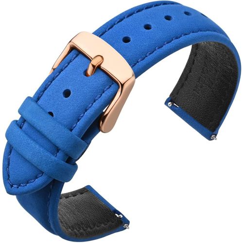 Kal-Bracelet Montre Homme 18mm 20mm 22mm, Bracelets De Remplacement En Cuir Nubuck Vintage Avec Dégagement Rapide