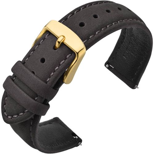 Kal-Bracelet Montre Homme 18mm 20mm 22mm, Bracelets De Remplacement En Cuir Nubuck Vintage Avec Dégagement Rapide