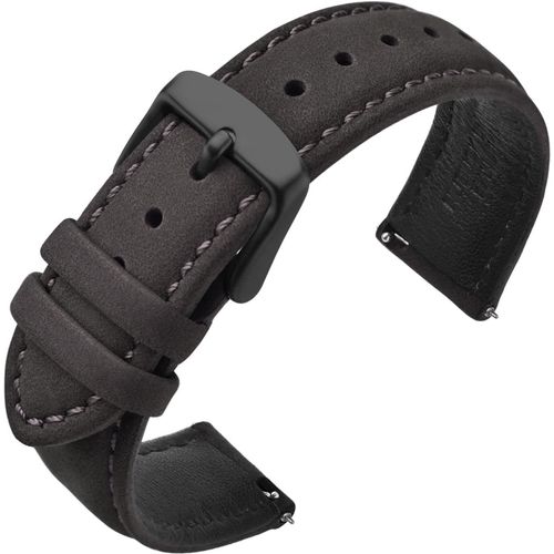 Kal-Bracelet Montre Homme 18mm 20mm 22mm, Bracelets De Remplacement En Cuir Nubuck Vintage Avec Dégagement Rapide