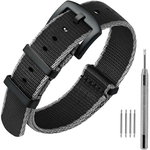 Kal-Militaire Bracelet De Montre En Nylon Pour Homme Femme, Bandes De Remplacement 18mm 20mm 22mm Avec Boucle En Acier Inoxydable