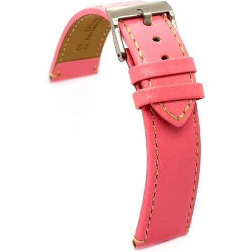 Kal-Bracelet Montre Cuir Veau Lisse Sport Plat Couture Blanche \U2013 Tailles 14mm 16mm 18mm 20mm 22mm 24mm \U2013 Élégant Et Robuste 373