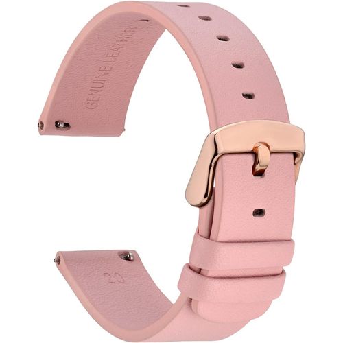 Kal-Bracelet De Montre Plats Minces, Cuir De Grain Supérieur, Liberation Rapide, Bande De Remplacement Pour Homme Et Femme, 18mm 20mm 22mm