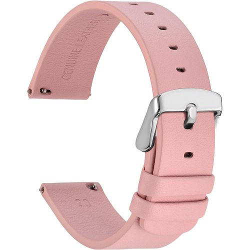 Kal-Bracelet De Montre Plats Minces, Cuir De Grain Supérieur, Liberation Rapide, Bande De Remplacement Pour Homme Et Femme, 18mm 20mm 22mm