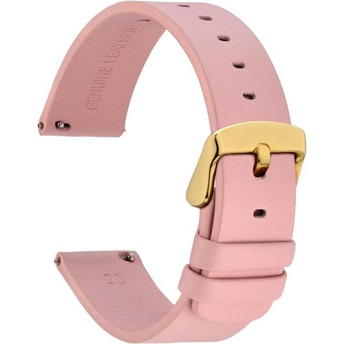 Kal-Bracelet De Montre Plats Minces, Cuir De Grain Supérieur, Liberation Rapide, Bande De Remplacement Pour Homme Et Femme, 18mm 20mm 22mm