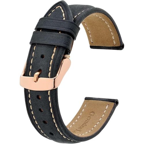 Kal-Bracelets De Montre Avec Boucle En Or/Or Rose, Bracelet De Remplacement En Cuir 18mm 20mm 22mm