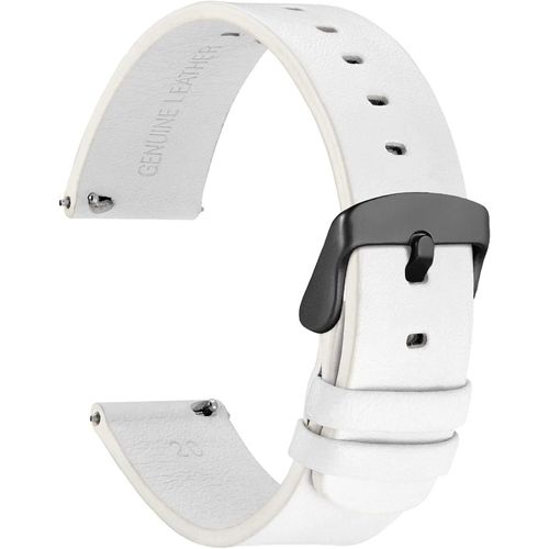 Kal-Bracelet De Montre Plats Minces, Cuir De Grain Supérieur, Liberation Rapide, Bande De Remplacement Pour Homme Et Femme, 18mm 20mm 22mm