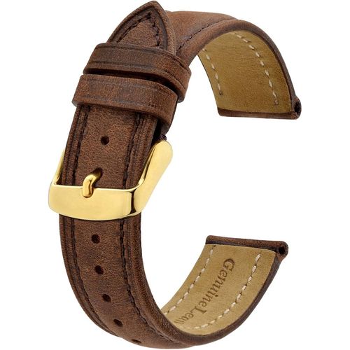 Kal-Bracelets De Montre Avec Boucle En Or/Or Rose, Bracelet De Remplacement En Cuir 18mm 20mm 22mm