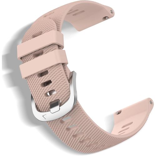 Kal-Bracelet Pour 22mm 18mm 20mm Silicone Bracelet, Sport Banda De Montre De Réglable En 18mm 22mm 20mm Largeur De Patte Pour Femme/Homme - Rose