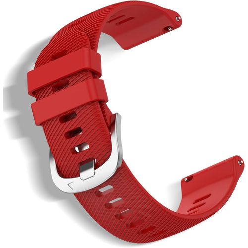 Kal-Bracelet Pour 22mm 18mm 20mm Silicone Bracelet, Sport Banda De Montre De Réglable En 18mm 22mm 20mm Largeur De Patte Pour Femme/Homme - Rouge
