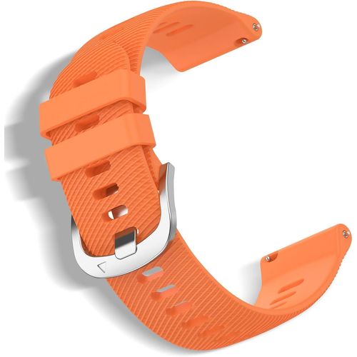 Kal-Bracelet Pour 20mm 18mm 22mm Silicone Bracelet, Sport Banda De Montre De Réglable En 20mm 22mm 18mm Largeur De Patte Pour Femme/Homme - Orange