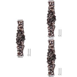 Kal-3 Pcs Mode Montres Pour Femmes Tissu Montre Bande Chouchou Bande 20mm Remplacement Smartwatch Bande Cheveux Cravates Pour Femmes Hommes Bandeaux Remplacement Sangle Homme