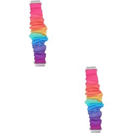 Kal-3 Pcs Mode Montres Pour Femmes Tissu Montre Bande Chouchou Bande 20mm Remplacement Smartwatch Bande Cheveux Cravates Pour Femmes Hommes Bandeaux Remplacement Sangle Homme