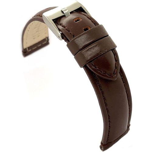 Kal-Bracelet Montre Cuir Veau Lisse Sportif Bombé Couture Ton Sur Ton \U2013 Tailles 14mm 16mm 18mm 20mm 22mm 24mm \U2013 Élégant Et Résistant 363