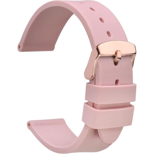 Kal-Léger Bracelets De Montre En Caoutchouc De Silicone, Boucle En Acier Inoxydable, 16mm 18mm 20mm 22mm 24mmm