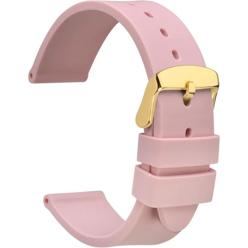 Kal-Léger Bracelets De Montre En Caoutchouc De Silicone, Boucle En Acier Inoxydable, 16mm 18mm 20mm 22mm 24mmm